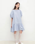 "Ailande" round neck puff sleeve temperament dress for women summer - variant_title
