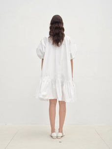 "Ailande" round neck puff sleeve temperament dress for women summer - variant_title