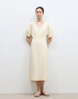 "April Story" 3D U - neck split waist curved skirt knitted dress for women - variant_title