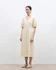 "April Story" 3D U - neck split waist curved skirt knitted dress for women - variant_title