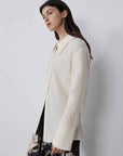 "Art Bubble" retro embossed bubble cotton satin stitching long - sleeved shirt - variant_title