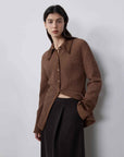 "Art Bubble" retro embossed bubble cotton satin stitching long - sleeved shirt - variant_title