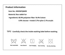 Artistic Weaving Rex rabbit fur coat material and care information
