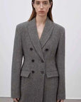 THE ARTM wool herringbone double-breasted blazer product image 05