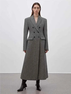 THE ARTM wool herringbone double-breasted blazer product image 06