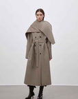 "Assassin's Creed" removable scarf collar, woolen coat for women, autumn and winter coat - variant_title