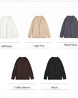 Australian merino wool loose V - neck wool knitted cardigan - variant_title