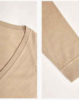 Australian merino wool loose V - neck wool knitted cardigan - variant_title