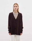 Australian merino wool loose V - neck wool knitted cardigan - variant_title