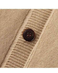 Australian merino wool loose V - neck wool knitted cardigan - variant_title