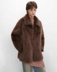 "Autumn Exclusive" Imported Tuscan sheepskin short lapel fur coat - variant_title
