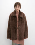 "Autumn Exclusive" Imported Tuscan sheepskin short lapel fur coat - variant_title
