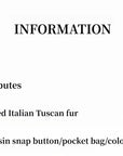 Autumn Exclusive Toscana shearling lapel coat materials information