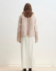 "Autumn Secret" Pink Lapel Tuscan Straight Fur Sheepskin Short Jacket - variant_title