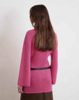 "Autumn Sweet Cheese" merino wool fashionable waist slimming trumpet sleeve sweater for women - variant_title