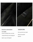 Black Sugar SagaFurs fox fur cardigan construction and certification details