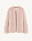 Black Sugar Pink Extended SagaFurs fox fur cardigan product view