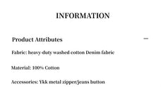 "Blue Island" heavy - duty distressed, slim and durable mid - rise curved knife cotton washed jeans - variant_title
