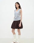 "Bubble Park" elastic waist three - dimensional flower bud new skirt - variant_title