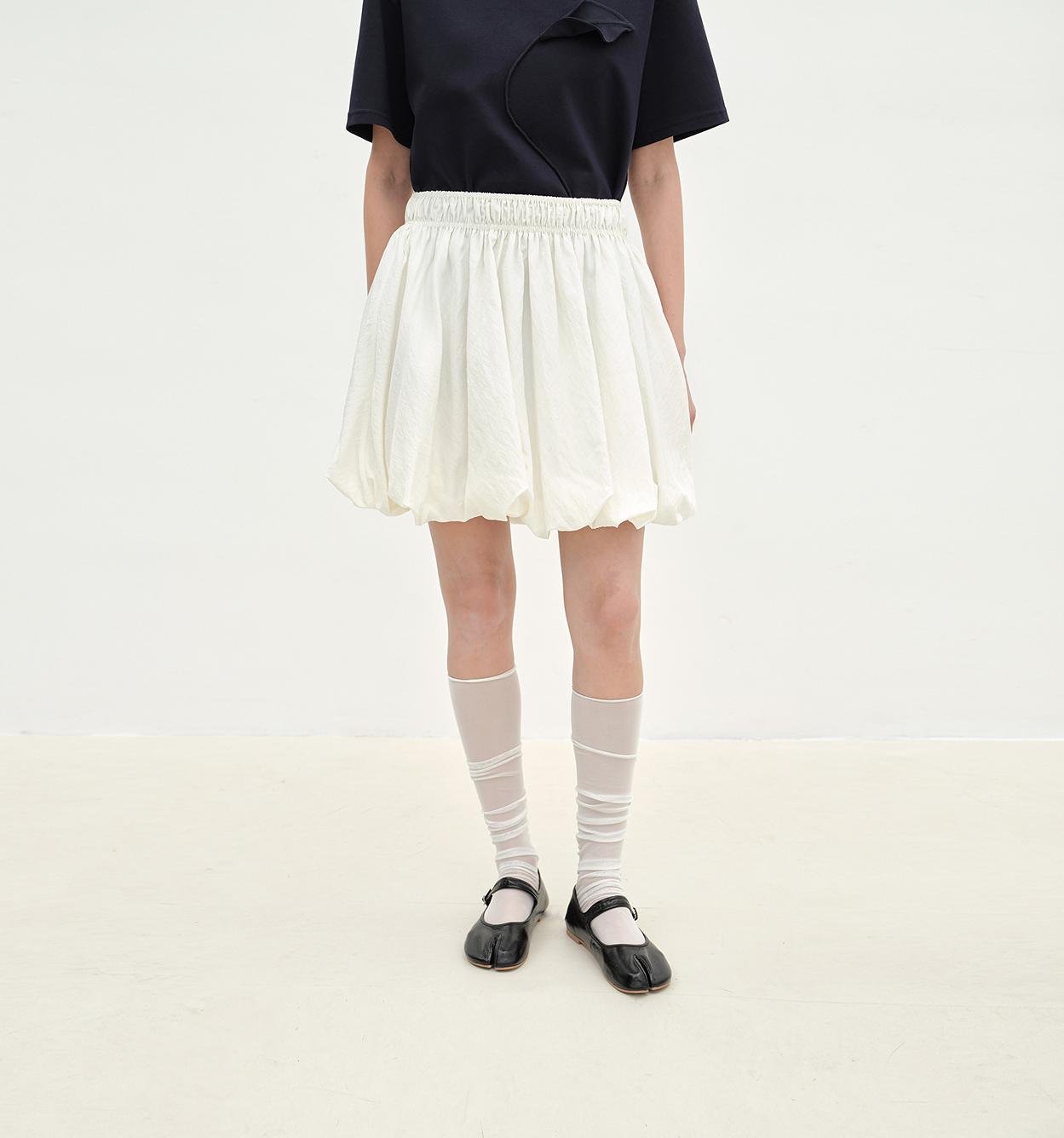 "Bubble Park" elastic waist three - dimensional flower bud new skirt - variant_title