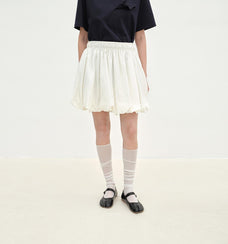 "Bubble Park" elastic waist three - dimensional flower bud new skirt - variant_title