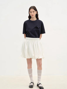 "Bubble Park" elastic waist three - dimensional flower bud new skirt - variant_title