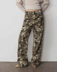"Camouflage Charm " Cool, Trendy, Unique, and Personalized Original Camouflage Print Washed Loose Straight - Leg Denim Jeans - variant_title