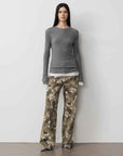 "Camouflage Charm " Cool, Trendy, Unique, and Personalized Original Camouflage Print Washed Loose Straight - Leg Denim Jeans - variant_title