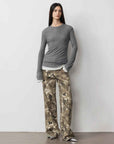 "Camouflage Charm " Cool, Trendy, Unique, and Personalized Original Camouflage Print Washed Loose Straight - Leg Denim Jeans - variant_title