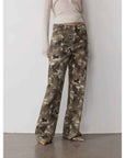 "Camouflage Charm " Cool, Trendy, Unique, and Personalized Original Camouflage Print Washed Loose Straight - Leg Denim Jeans - variant_title