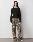 "Camouflage Charm " Cool, Trendy, Unique, and Personalized Original Camouflage Print Washed Loose Straight - Leg Denim Jeans - variant_title