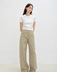"Carol Pie" loose high - waisted wide - leg calla lily print jeans for women - variant_title