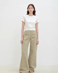 "Carol Pie" loose high - waisted wide - leg calla lily print jeans for women - variant_title