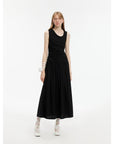 "Casual Commuting" light luxury mercerized cotton special - shaped collar waist irregular lazy long dress - variant_title