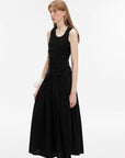 "Casual Commuting" light luxury mercerized cotton special - shaped collar waist irregular lazy long dress - variant_title