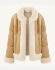 Casual Gene Yellow Apricot muskrat and fox fur coat product view