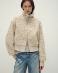 Casual stand - up collar jacket - style fluffy sheep curly hair fashionable short bomber coat"Curly Story" - variant_title