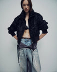 Casual stand - up collar jacket - style fluffy sheep curly hair fashionable short bomber coat"Curly Story" - variant_title