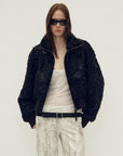 Casual stand - up collar jacket - style fluffy sheep curly hair fashionable short bomber coat"Curly Story" - variant_title