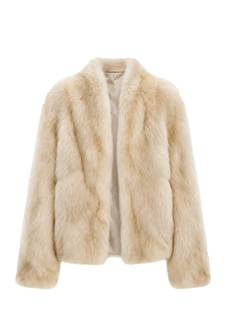 Chic Sister Haze Yellow standing-collar SagaFurs fox fur coat product view