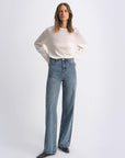 Classic retro old money style, craft washed organic cotton, retro straight slim jeans - variant_title