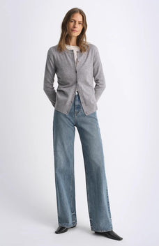 Classic retro old money style, craft washed organic cotton, retro straight slim jeans - variant_title