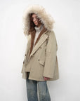 Fireladyfur Coastal Highway II light khaki parka full outfit view
