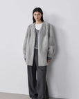 "Commuting Rules" Worsted Wool Blend Waistless Raw Edge Wide Leg Pants Slimming Scimitar Casual Pants - variant_title