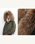 Fireladyfur Cool and Sharp short hooded jacket detail collage