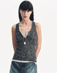 Cotton and Linen Blended Henley Collar Beaded Vest Summer"Summer Night Starry Sky" - variant_title