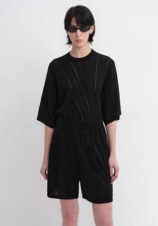 Customized Acetate Cotton Geometric Lines Knitted Suit - variant_title