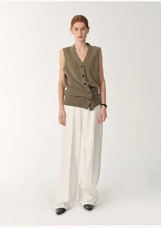 Customized cotton fabric skin - friendly washed drape versatile wide - leg jeans - variant_title