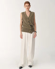 Customized cotton fabric skin - friendly washed drape versatile wide - leg jeans - variant_title