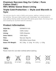 Firelady Fur Cutting-edge Style women's short down jacket product information and size guide